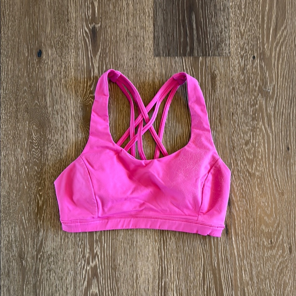 Hot pink lululemon sports bra